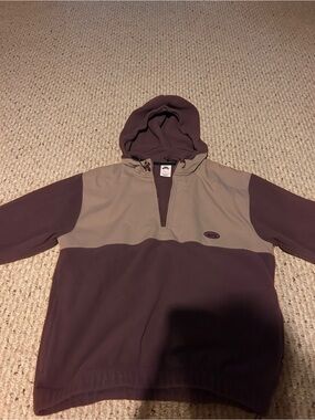 Nike Two-Tone Brown & Tan Hooded Pullover Sweater